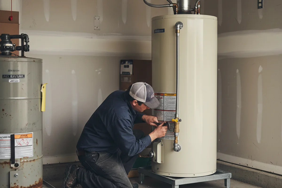 Water heater and shutoff valve replacement in Benicia
