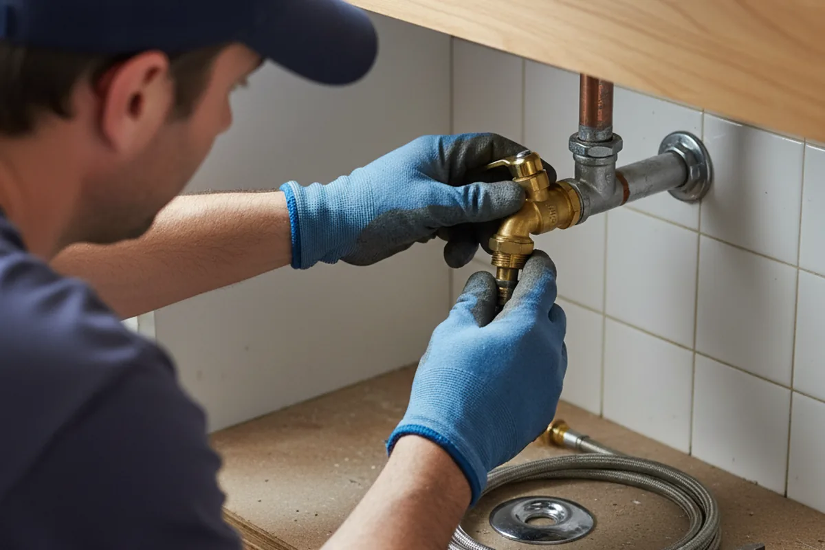 Shutoff valve and fitting work during Faucet and Fixture Repair in Benicia